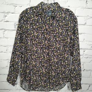 Lizwear calico floral print,  blouse size: "M